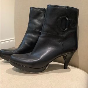 Nine West Black Leather Booties, Size 8